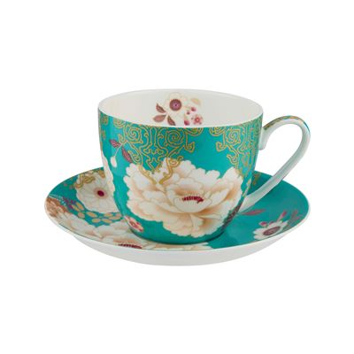 Kimono Breakfast Cup & Saucer 480mL Teal