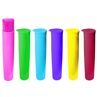 Silicone Push Up Ice Block Moulds 6 Piece Set