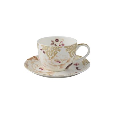 Kimono Cup & Saucer 300mL White