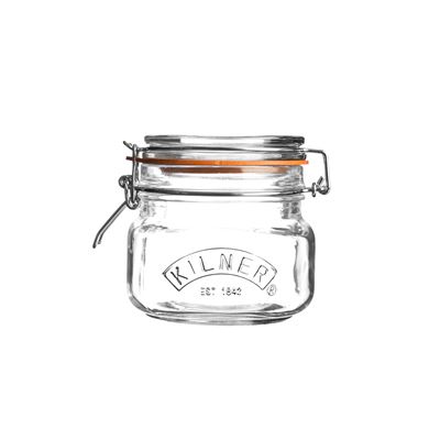 Square Clip Top Jar, 500Ml
