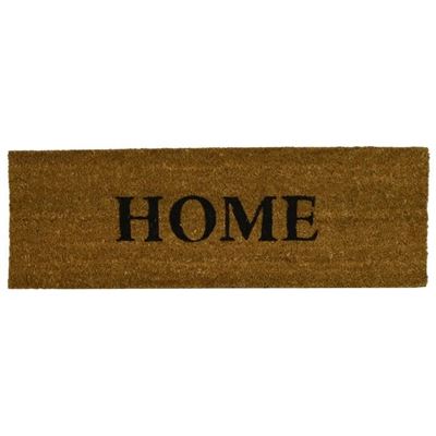 Home PVC Back Coir Door Mat 40x120cm Black