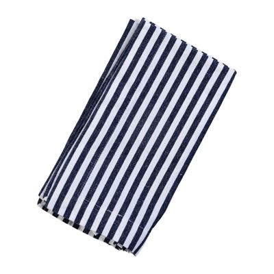 Regal Washed Cotton Napkin Navy Stripe