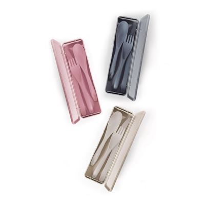 Wheat Straw Travel Cutlery Set (3Asst/18Disp) NC 20.3 x 5.7 x 2.2cm Assorted