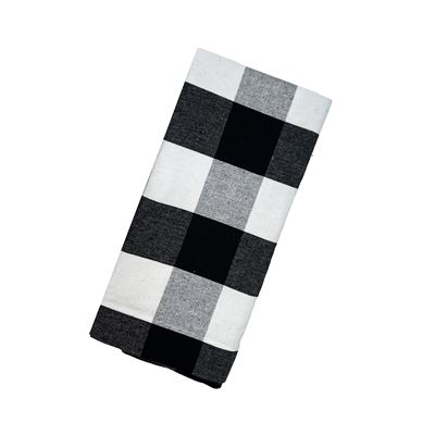 Regal Washed Cotton Napkin Black Gingham