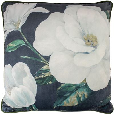 In A Dark Bloom Velvet Cushion 50x50cm