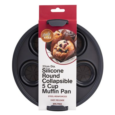 Round Silicone 5 Cup Muffin Pan Air Fryer