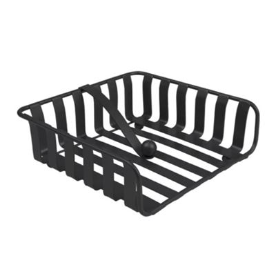 Striped Weighted Napkin Holder Black