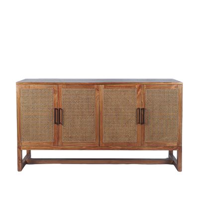 Britannia Rattan Sideboard 4 Door Antique Brown