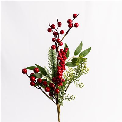 Red Berry Spray 53cm