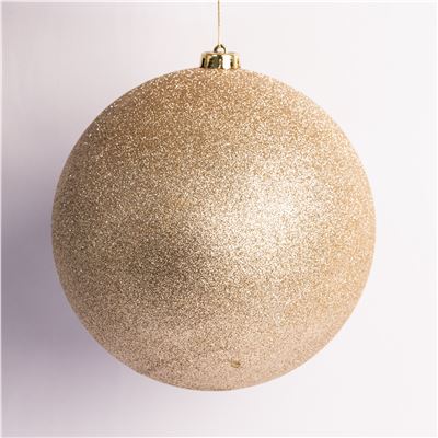 Glitter Bauble 20cm Gold