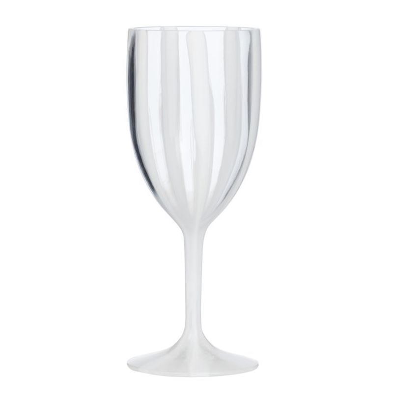 Cabana Acrylic Wine Glass 8x20cm White