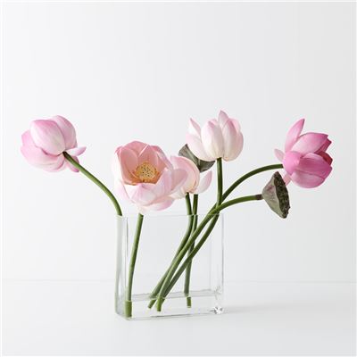 Lotus Mix in Vase 51cm Pink