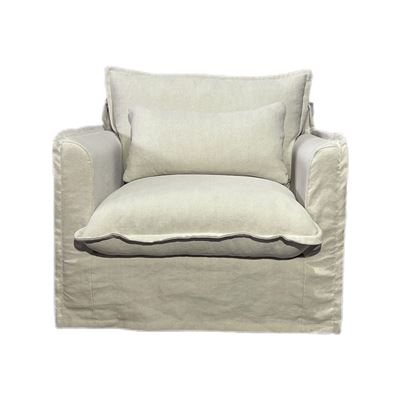 Camille Slipcover Armchair Dune