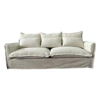 Camille Slipcover 3 Seater Sofa Dune