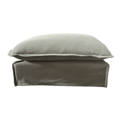 Camille Slipcover Ottoman Dove