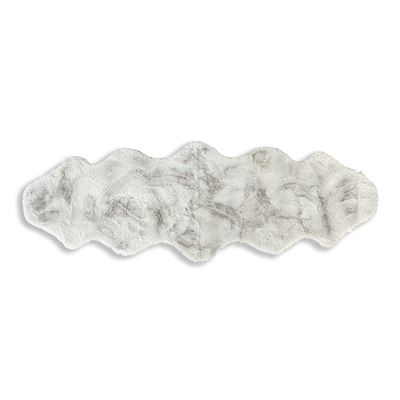 Haven Faux Fur Double Hide 76x226cm Silver Grey