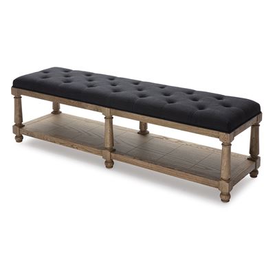 Olivia Tufted Bench Black
