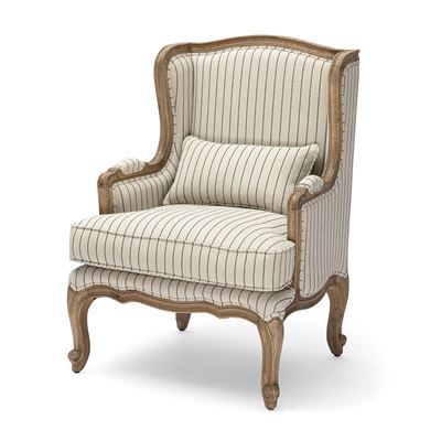 Louis Armchair Natural/Black Stripe