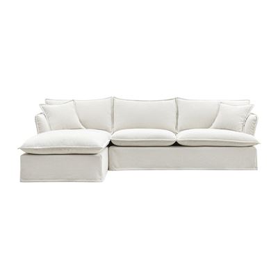 Juliette Slipcover Corner Sofa Stone