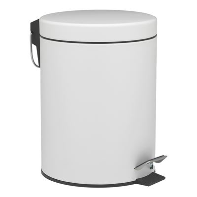 Utility Peddle Bin 5L White