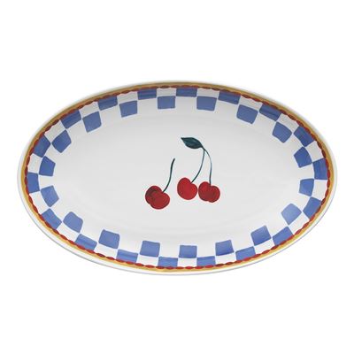 Valentina Oval Serving Platter 32cm Cherry