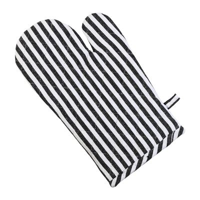 Maison Oven Glove Black Stripe