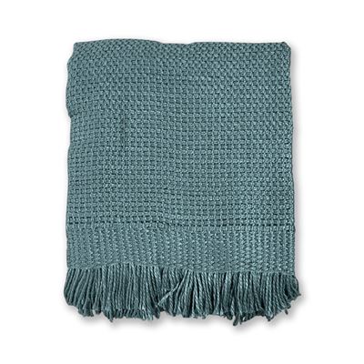 Solace Fringe Throw 130x160cm Ocean