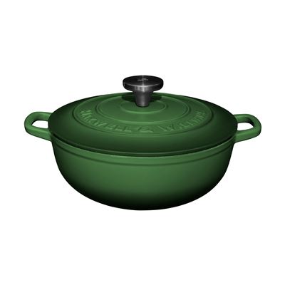 Cast Iron Round Casserole 24cm/3.3L English Racing Green