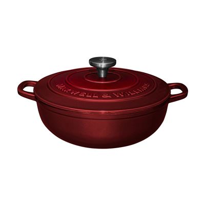 Cast Iron Round Casserole 26cm/4L Merlot