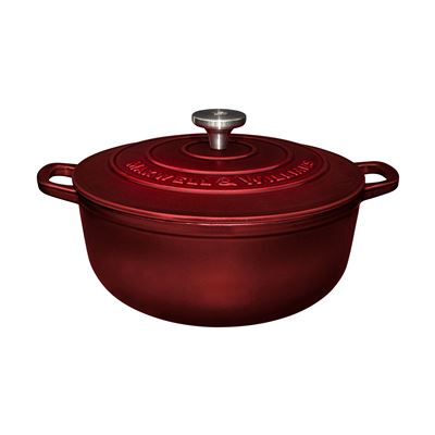 Cast Iron Round Casserole 28cm/6.2L Merlot