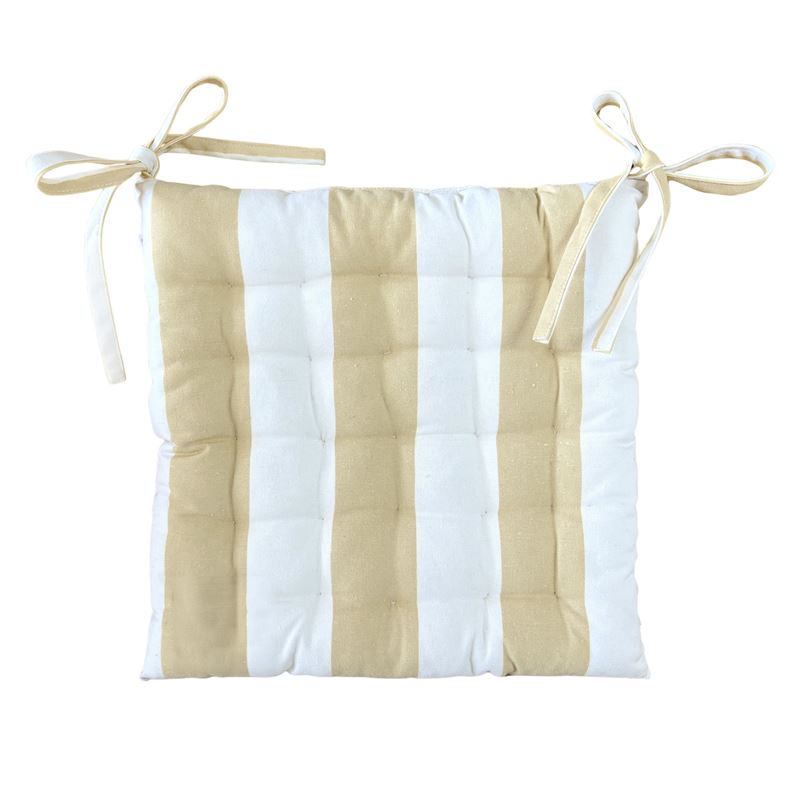 Terrace Chair Pad 40x40cm Linen Stripe UV/Water Resistant