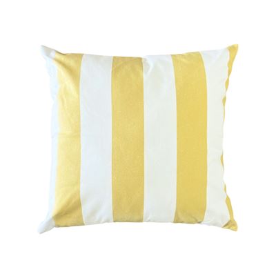 PRE-ORDER | Terrace Cotton Cushion 45x45cm Lemon Stripe UV/Water Resistant – DUE 9/3/2026