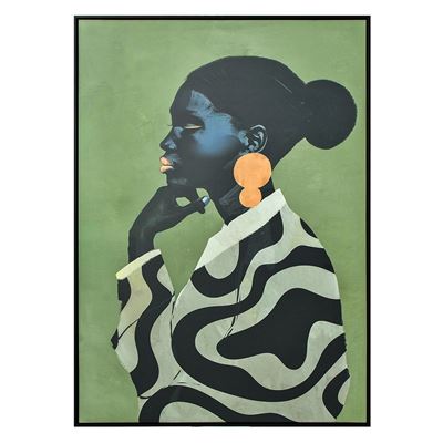 Vogue Framed Canvas 140x100cm Black