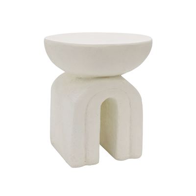 Walker Side Table 46cm Textured Cream