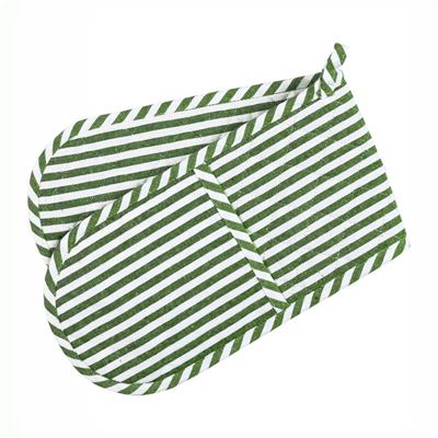 Maison Double Mitt Sage Stripe