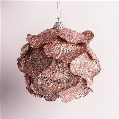 Wave Baubles Hot Pink 10cm Set of 2