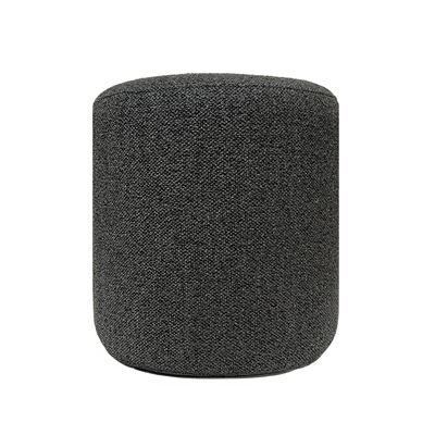 Coco Round Ottoman Stool Coal Boucle