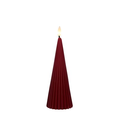 Let’s Get Lit Linea LED Cone Wax Candle 6.5x17cm Cherry