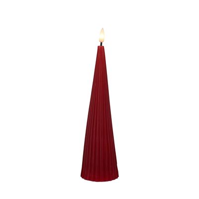Let’s Get Lit Linea LED Cone Wax Candle 7x22cm Cherry
