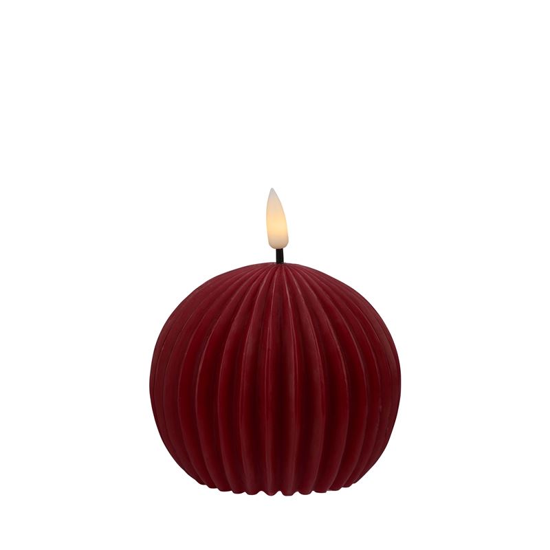 Let’s Get Lit Linea LED Round Wax Candle 10x9cm Cherry