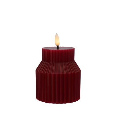 Let’s Get Lit Linea LED Sculptural Wax Candle 8.5x10cm Cherry