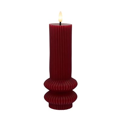Let’s Get Lit Linea LED Sculptural Wax Candle 7.5×18.5cm Cherry