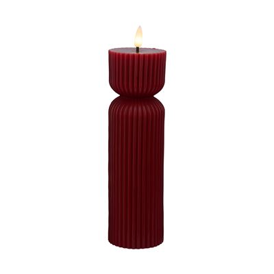 Let’s Get Lit Linea LED Sculptural Wax Candle 6.5x22cm Cherry