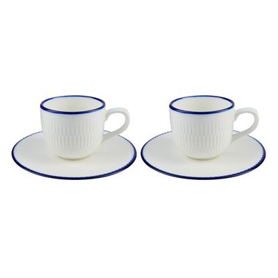Café Blue Demi Cup & Saucer 85mL Set of 2