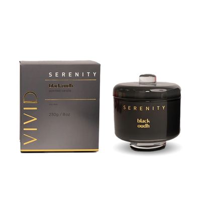 Vivid Black Oudh Candle 230g