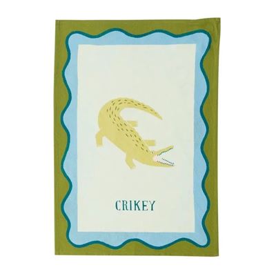 Crikey Cotton Tea Towel 50x70cm Green
