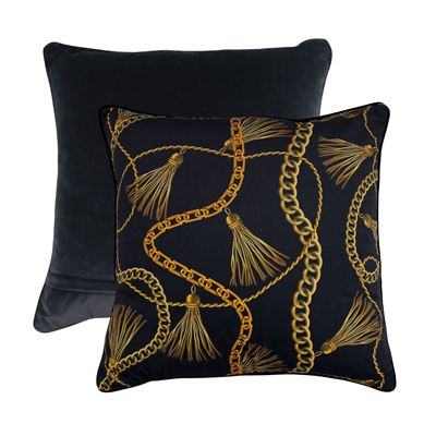 Tassel Dazzle Velvet Cushion 50x50cm