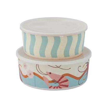 Shack Bamboo Fibre Container 19×7.5cm Set of 2