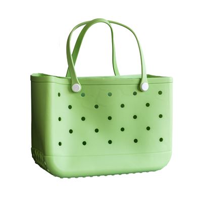 Large Rubber Beach Bag Light Green