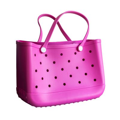 Large Rubber Beach Bag Pink